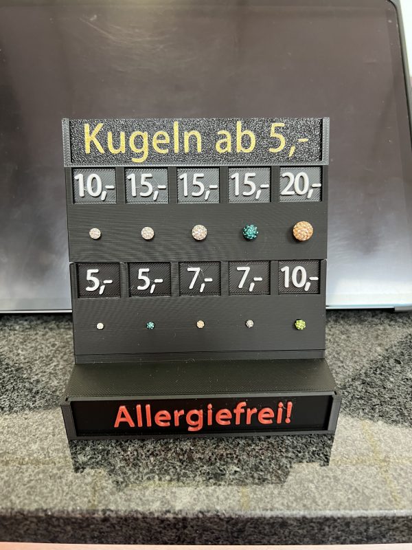 Piercingdisplay für Kugeln